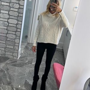 Cotton cable knit sweater
